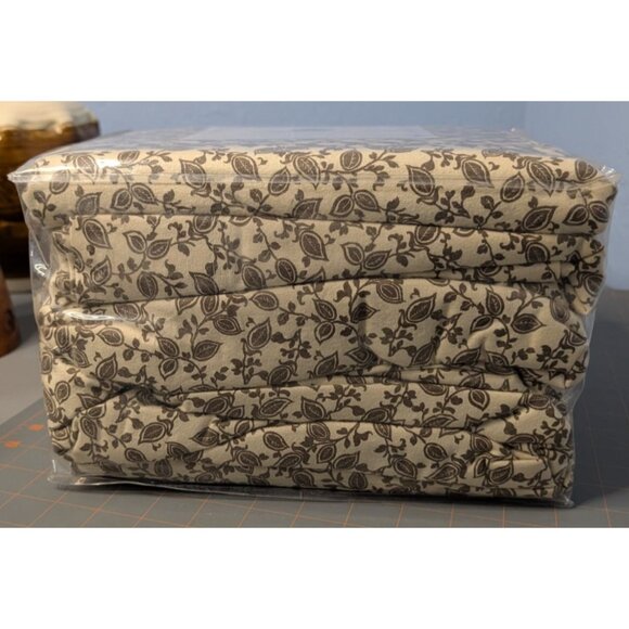 Martha Stewart Queen Inglenook Flannel Sheet Set 100% Cotton Floral Fall Winter - Picture 6 of 13